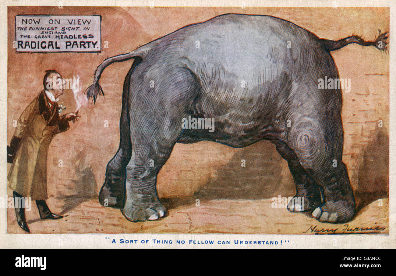 The Great Headless Radical Party Elephant Stock Photo
