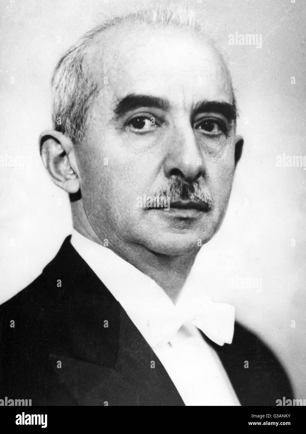Mustafa Ismet Inonu (1884-1973) - Turkish Army General, Prime Minister and the second President of the Republic of Turkey. He is widely referred to as &quot;Milli Sef&quot; (National Chief), a title he bestowed upon himself when he was elected as the Pres Stock Photo