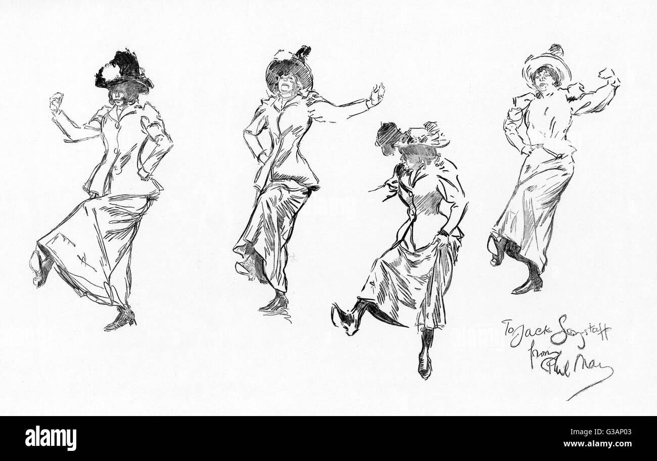 Studies for A Coster Girl Dancing Stock Photo