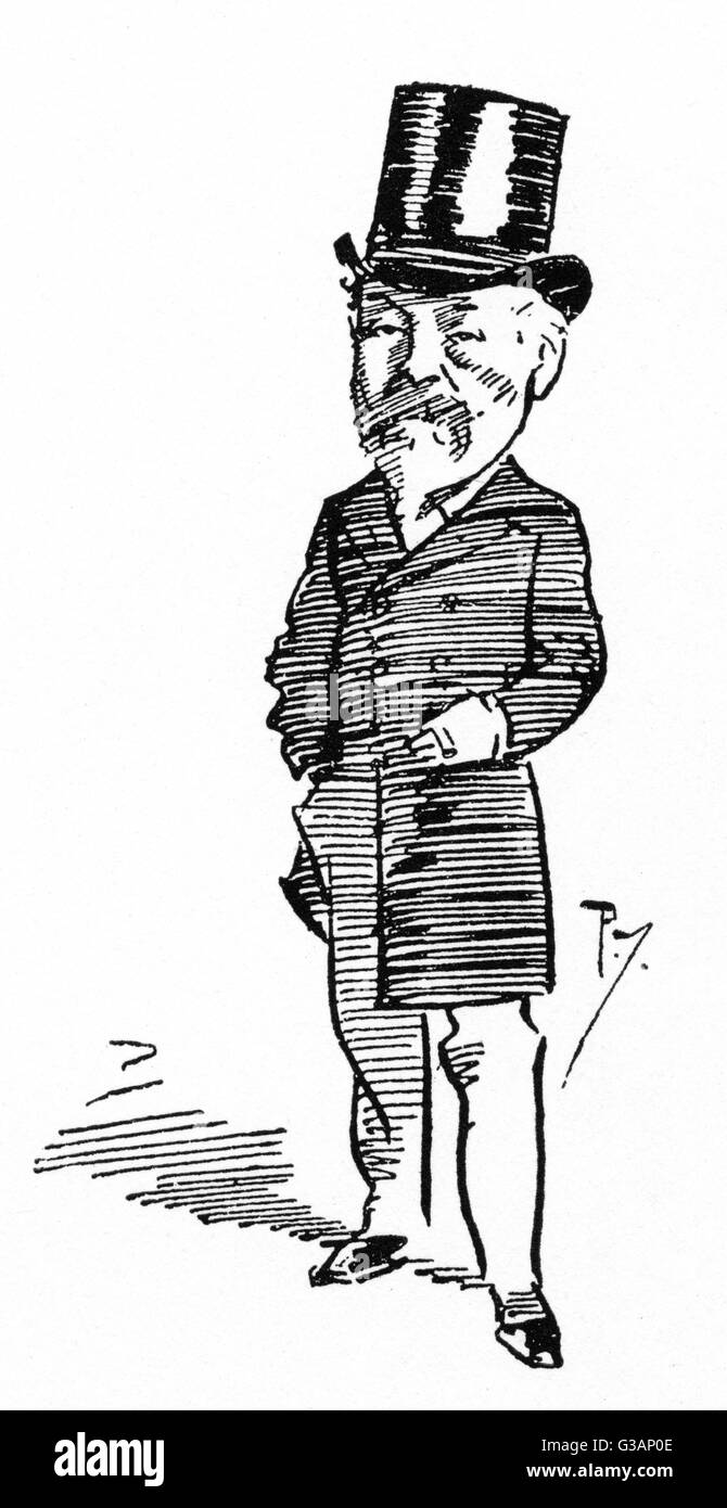 Henry Labouchere - caricature by Phil May Stock Photo