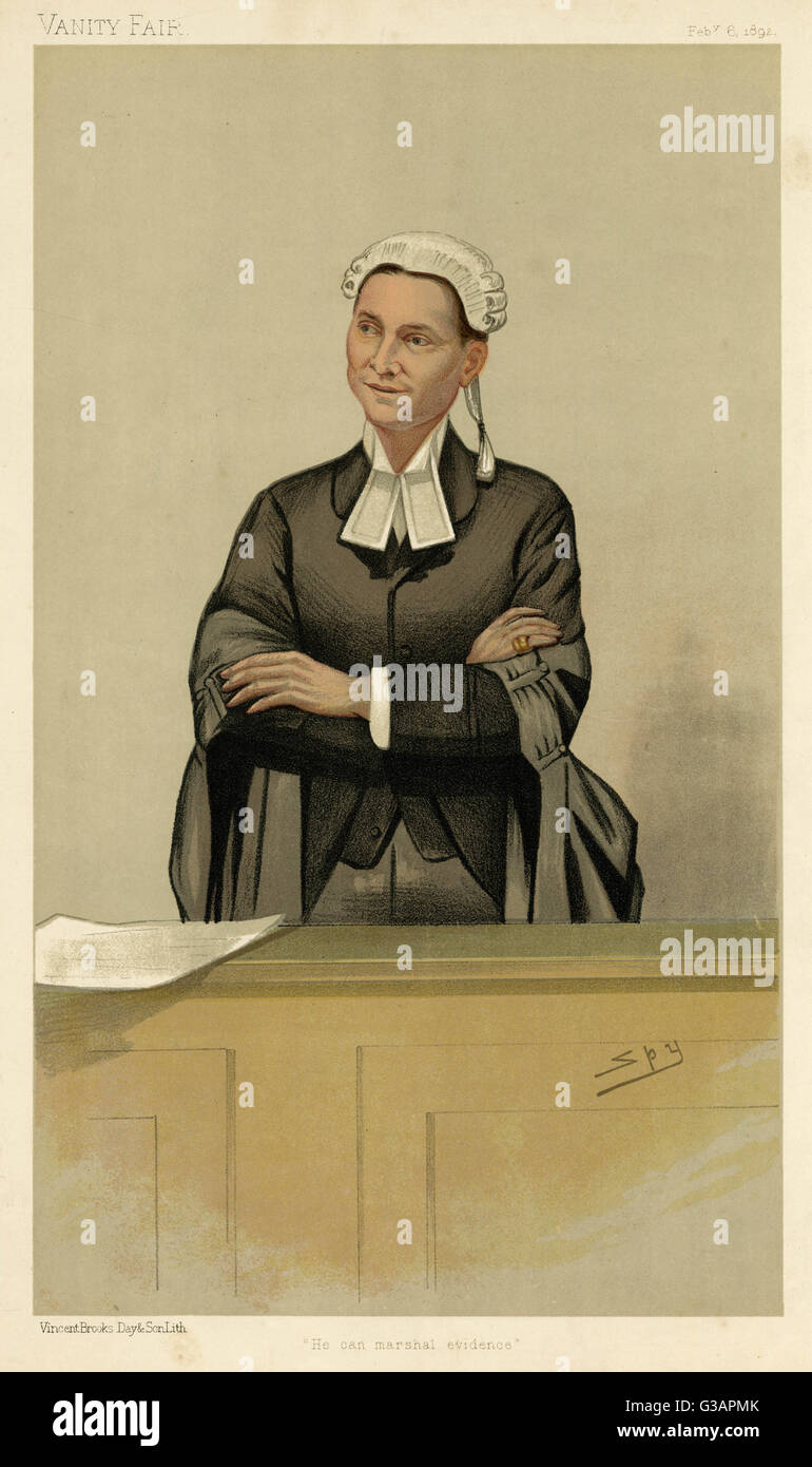 Sir Charles Willie Mathews, 1st Baronet (1850  1920), British lawyer.         Date: 1892 Stock Photo