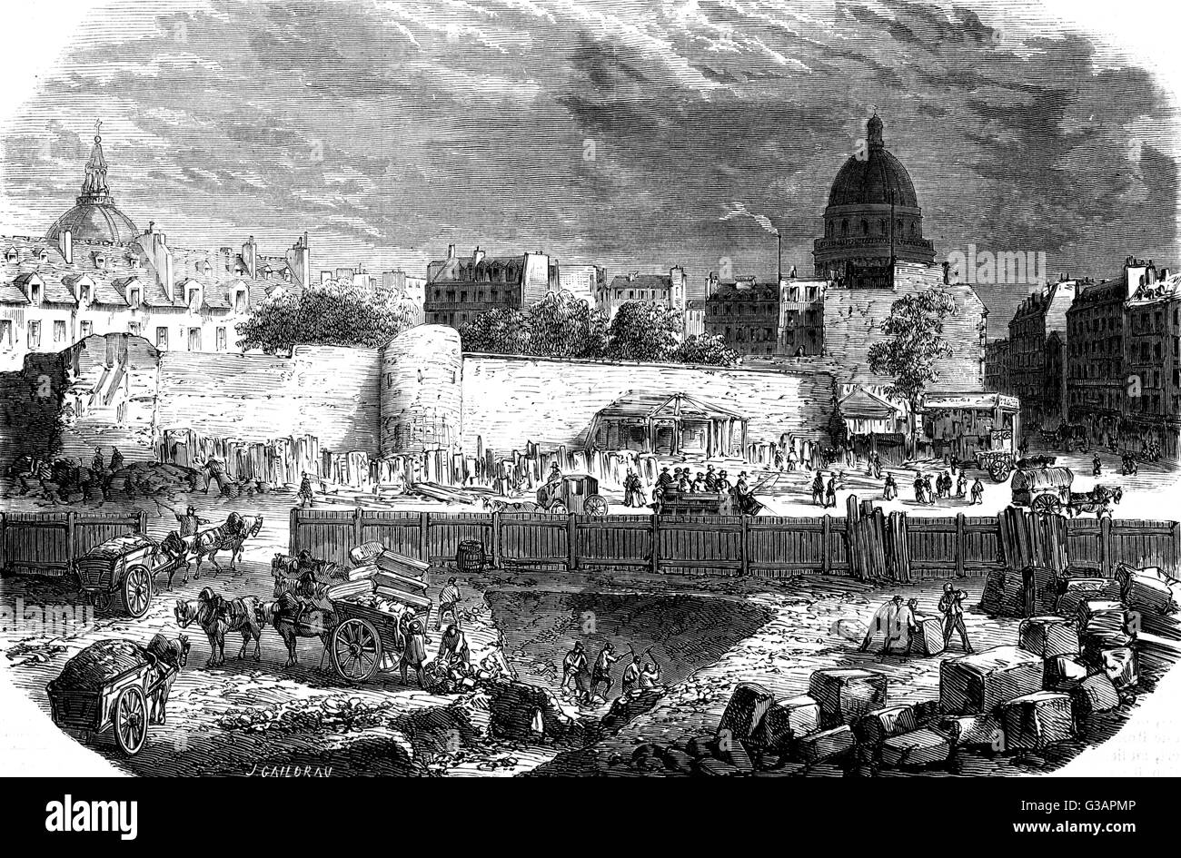 Paris, France Old Walls Unearthed Stock Photo Alamy