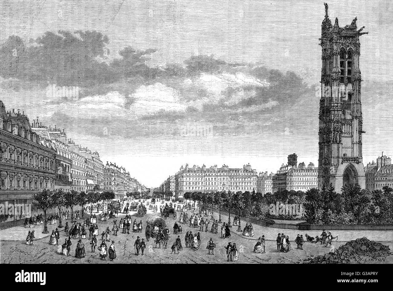 Paris, France Boulevard Sebastopol Stock Photo Alamy