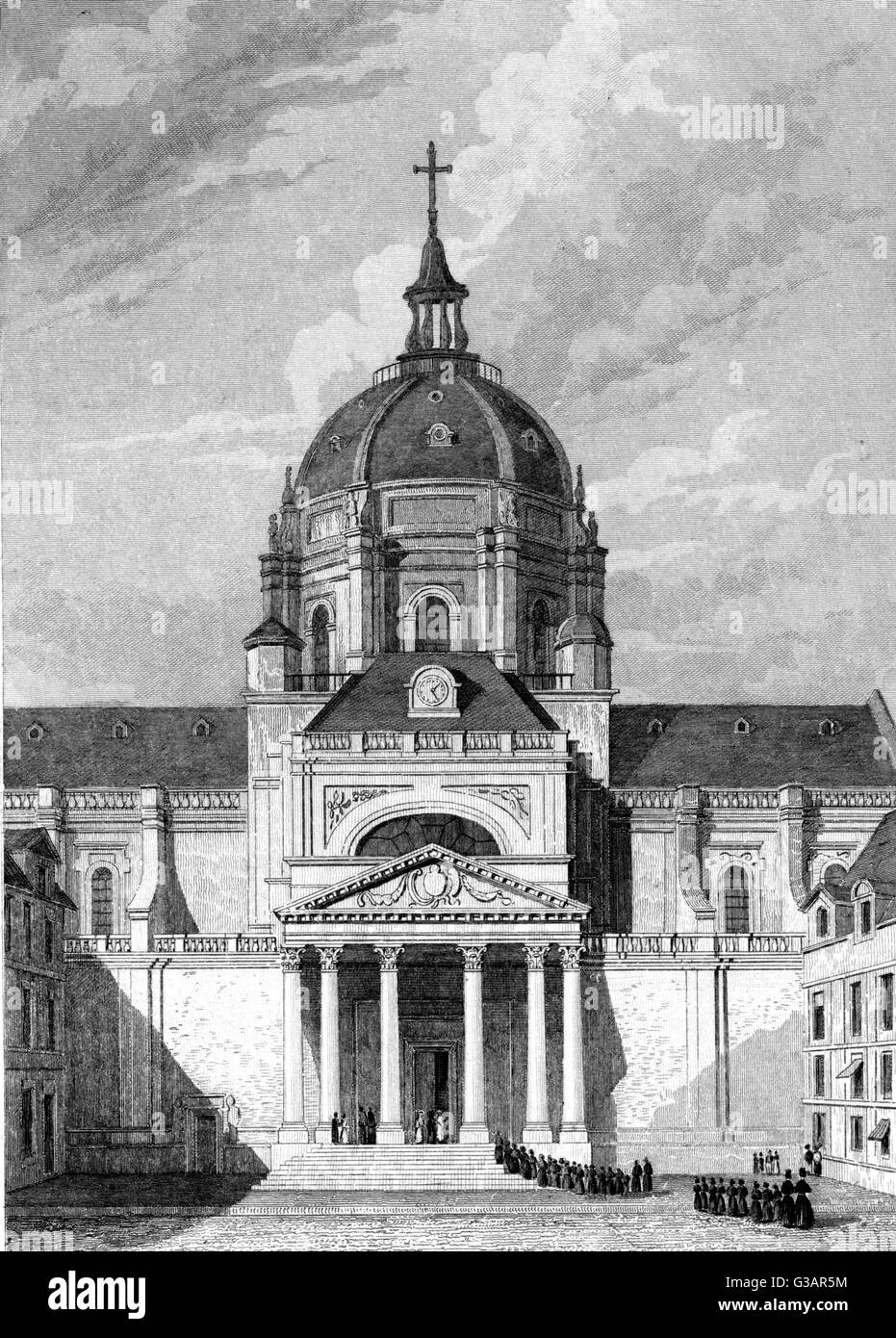 Paris, France - Eglise de Sorbonne.     Date: 1831 Stock Photo