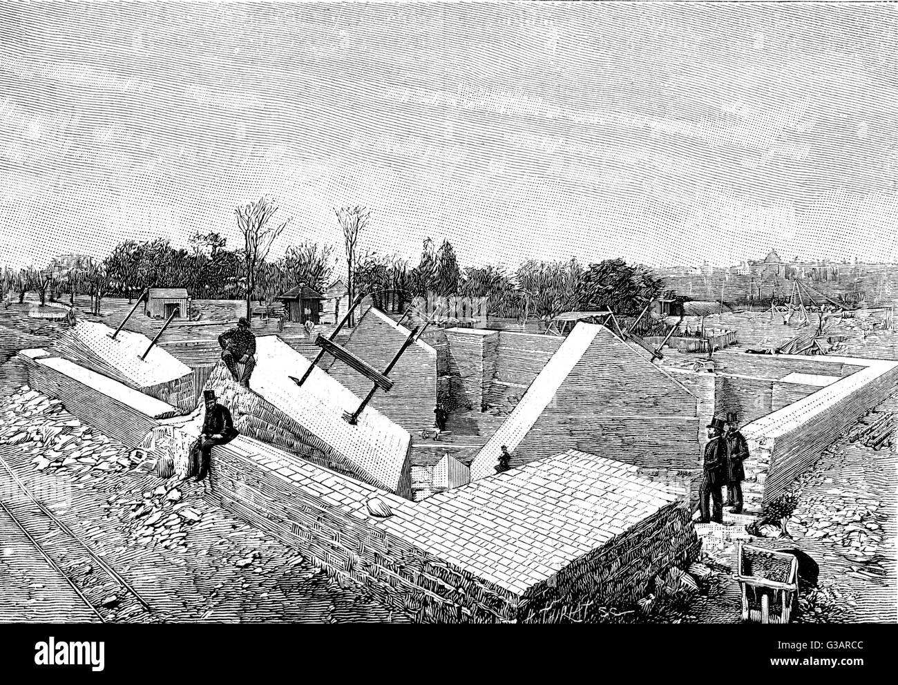 Paris, France Tour Eiffel, Foundations Stock Photo Alamy
