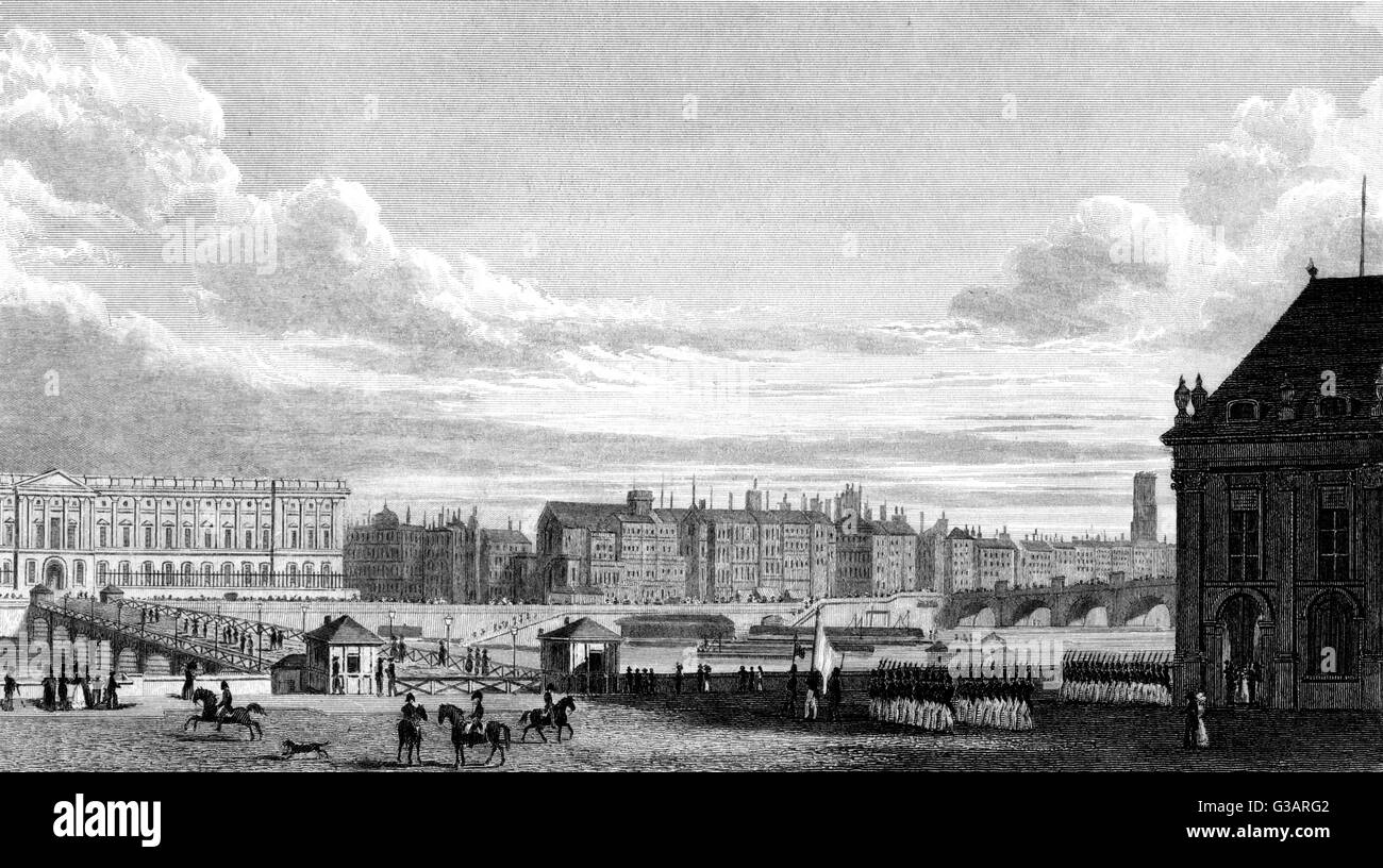 ルーヴル美術館　複製画　Collège des Quatre Nations College des quatre nations Black and White Stock Photos
