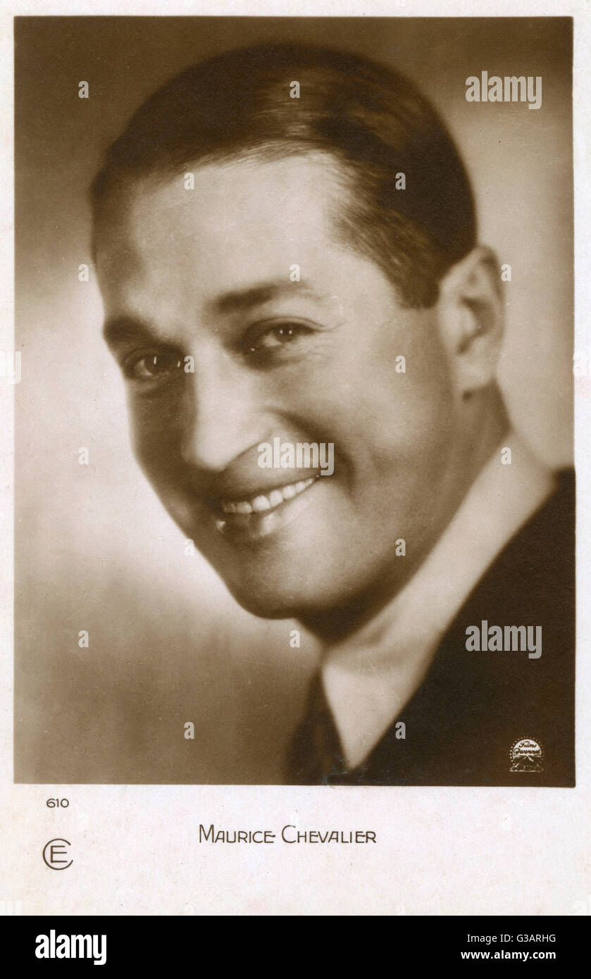 Maurice Chevalier, French singer and actor Stock Photo