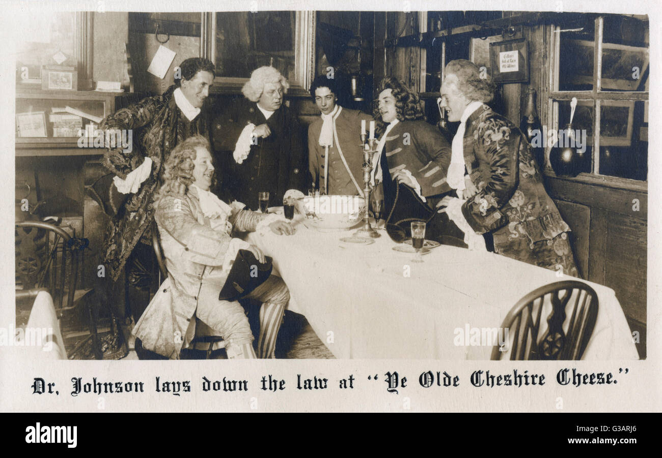 Reconstruction of an 18th century gathering, with the strongminded Dr