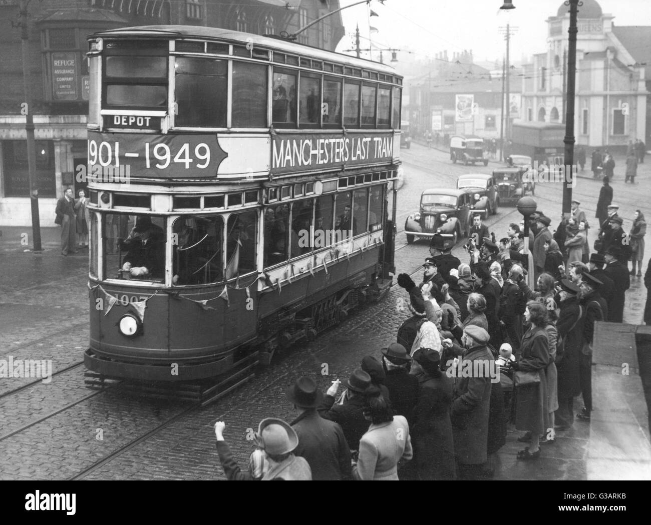 Manchester's last tram Stock Photo
