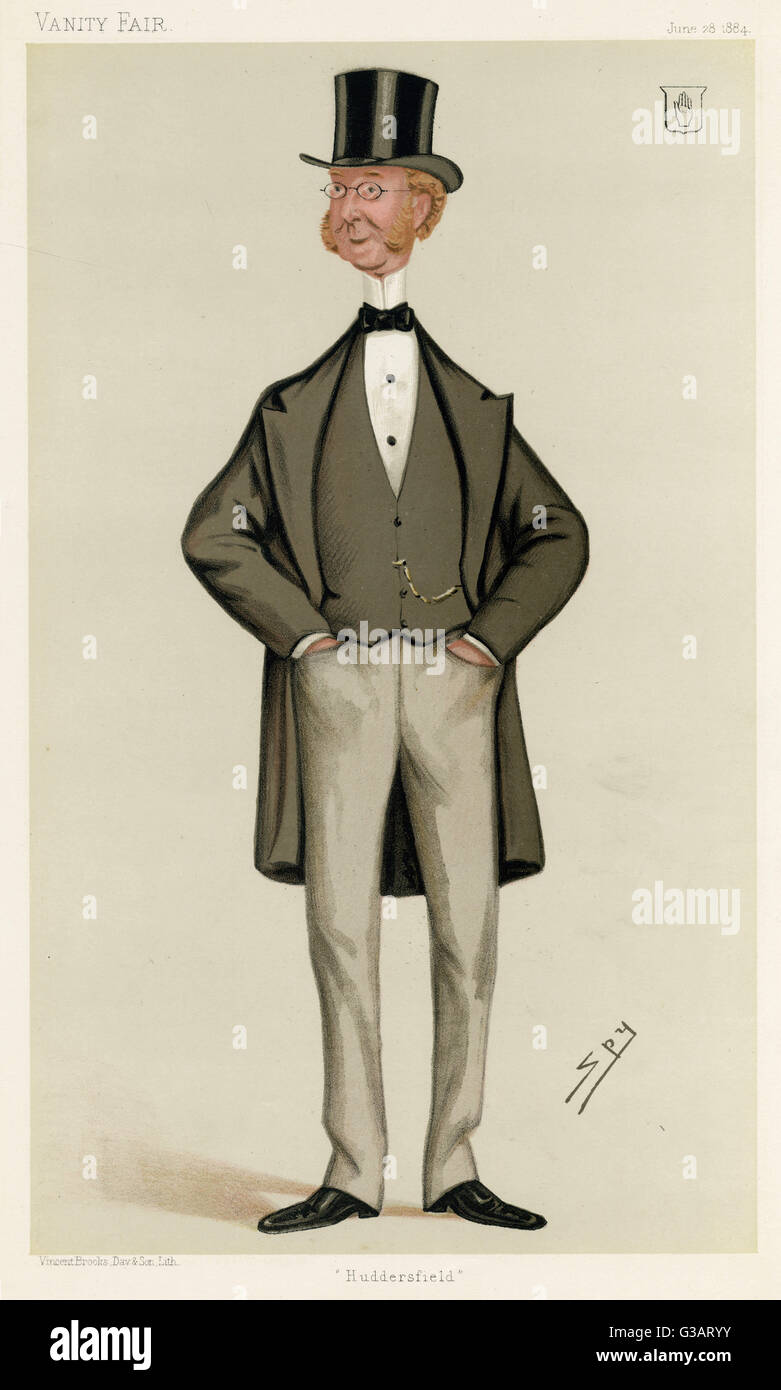 Sir John William Ramsden, 5th Baronet (1831  1914), British Liberal Party politician.  Caption: 'Huddersfield'.     Date: 1884 Stock Photo
