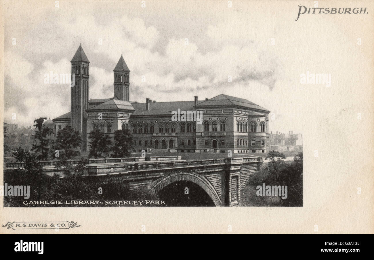 Carnegie Library, Schenley Park, Pittsburgh, PA, USA Stock Photo