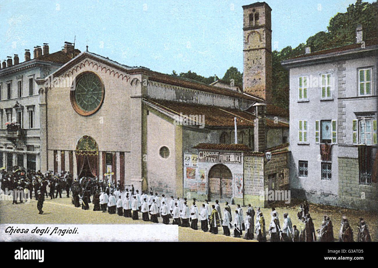Chiesa di Angeli, Lugano, Switzerland Stock Photo