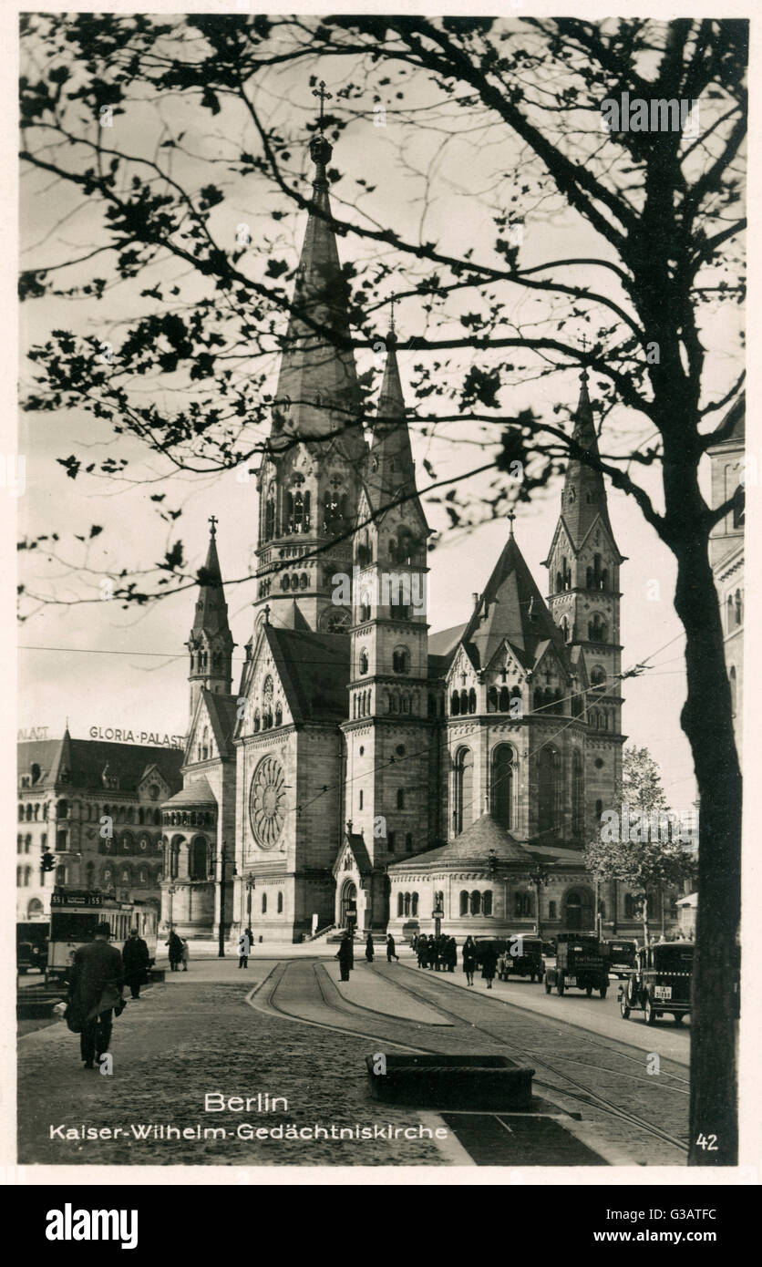 Kaiser Wilhelm Memorial Church, Berlin, Germany Stock Photo