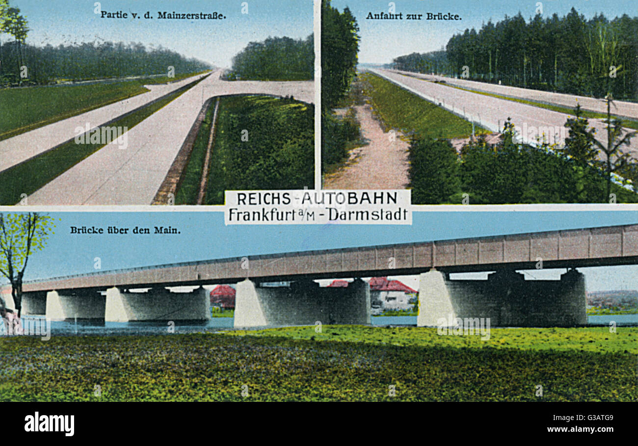 Newly opened Autobahn, FrankfurtDarmstadt, Germany Stock Photo Alamy