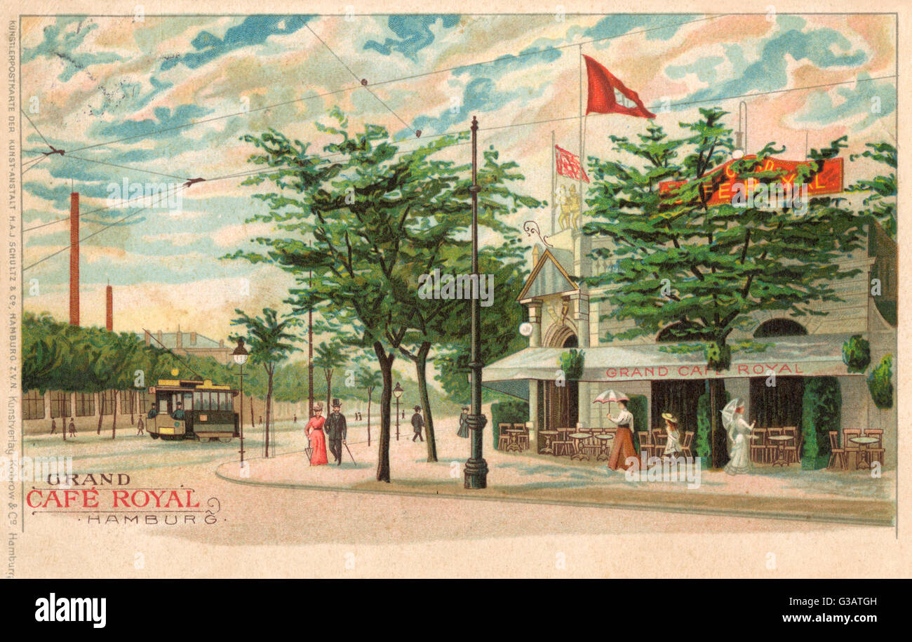 Grand Cafe Royal, Hamburg, Germany.      Date: circa 1900 Stock Photo