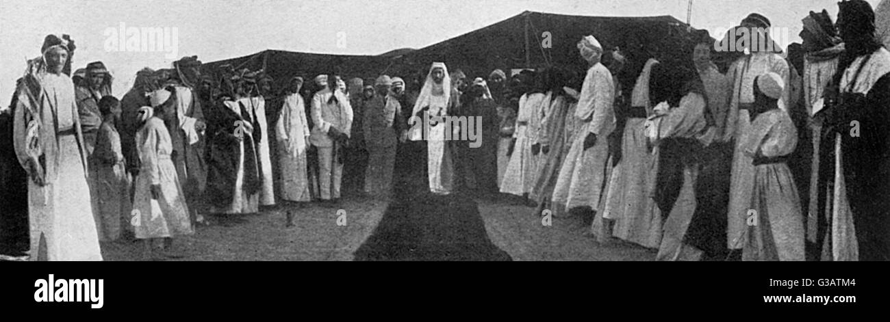 King Faisal I of Iraq among the Dulaim Stock Photo