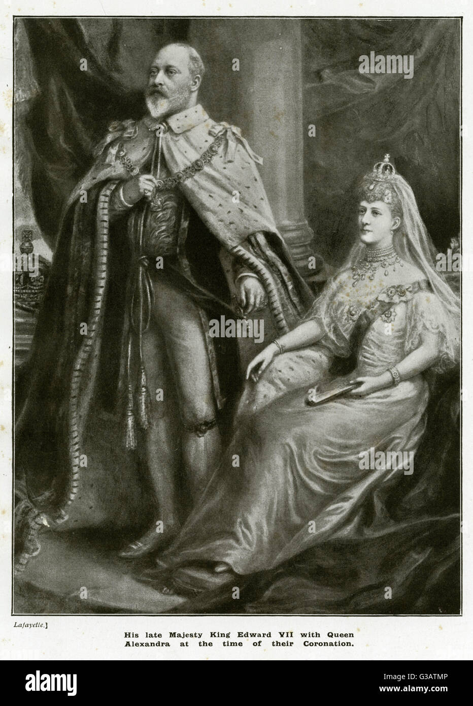 Coronation of King Edward VII with Queen Alexandra Stock Photo Alamy