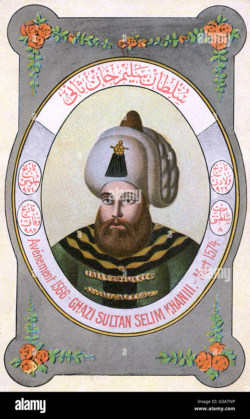 Sultan Selim II - ruler of the Ottoman Turks Stock Photo