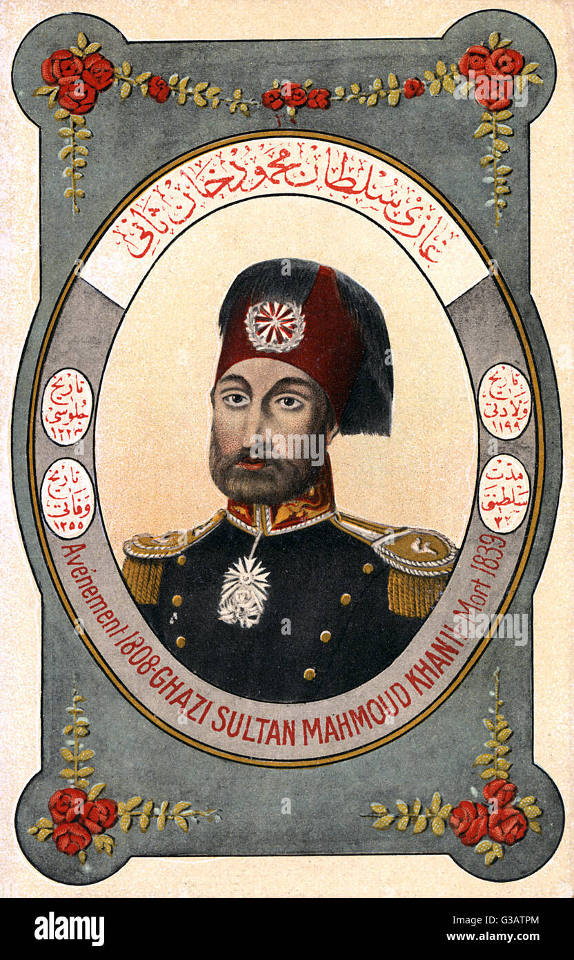 Sultan Mahmud II ruler of the Ottoman Turks Stock Photo Alamy