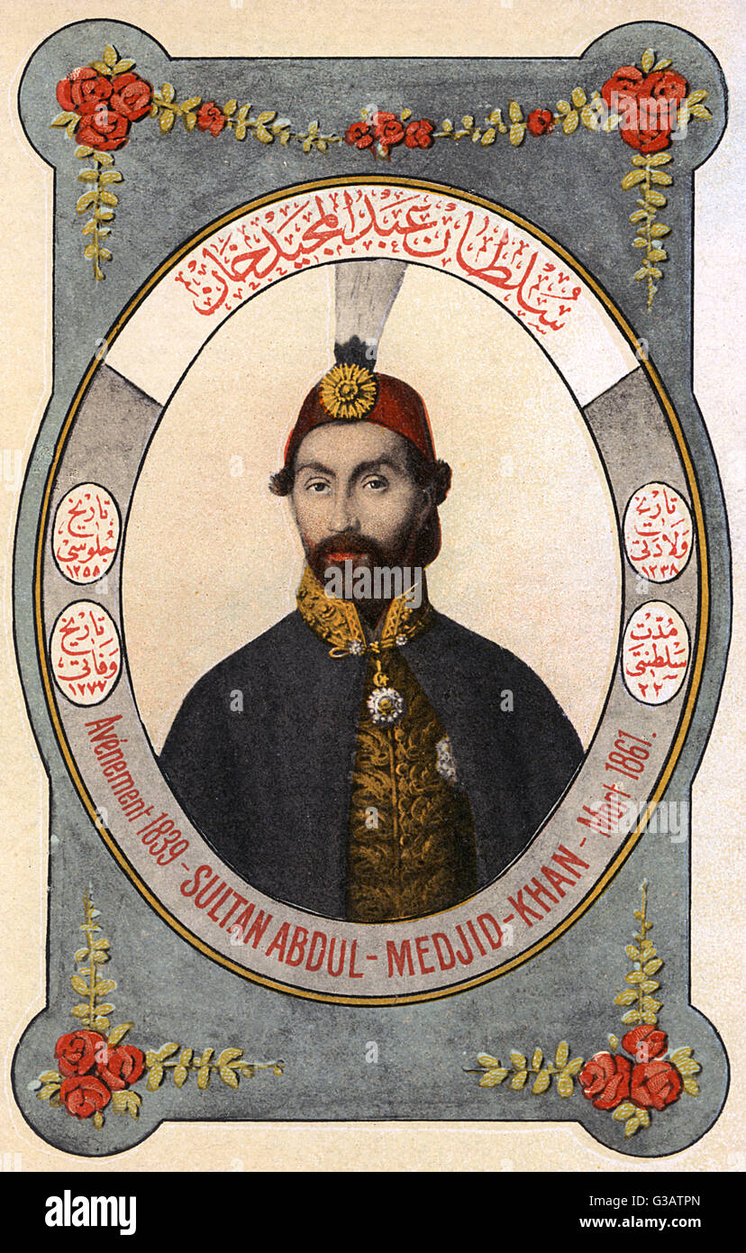 Sultan Abdulmecid I - ruler of the Ottoman Turks Stock Photo