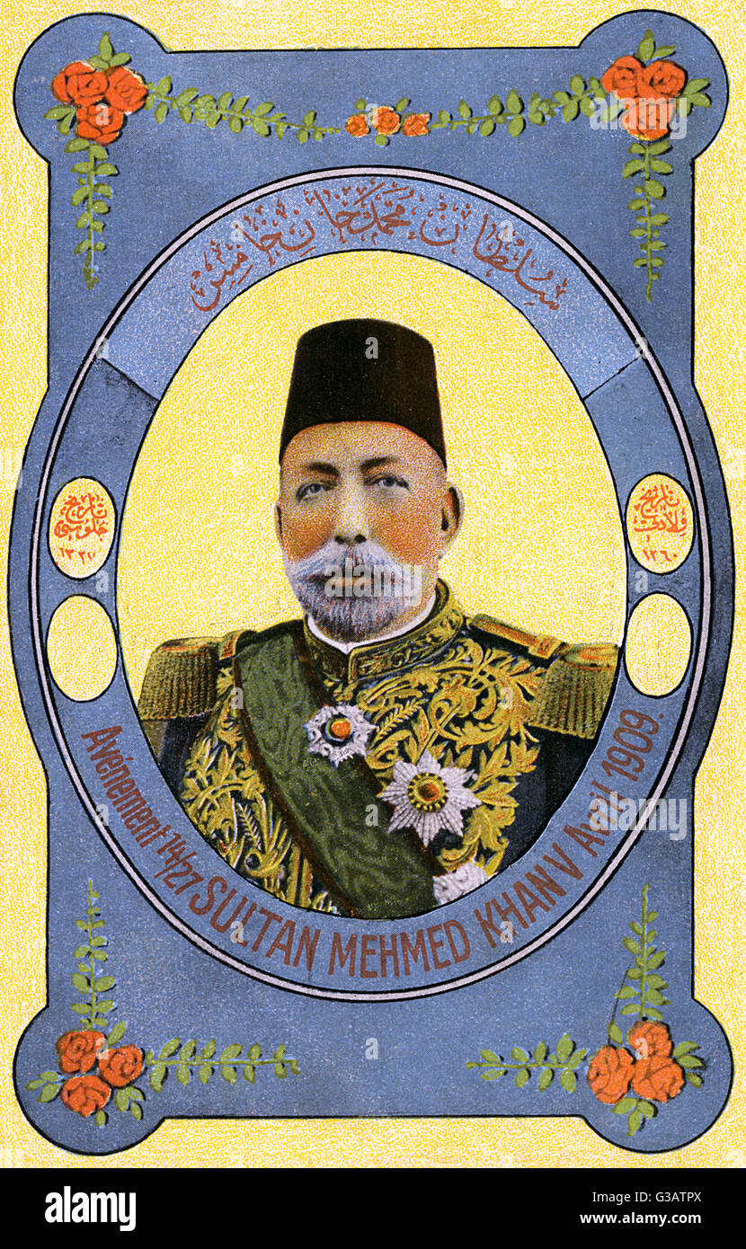 Sultan Mehmed V Reshad - ruler of the Ottoman Turks Stock Photo