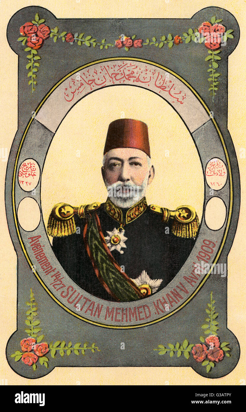 Sultan Mehmed V Reshad - ruler of the Ottoman Turks Stock Photo