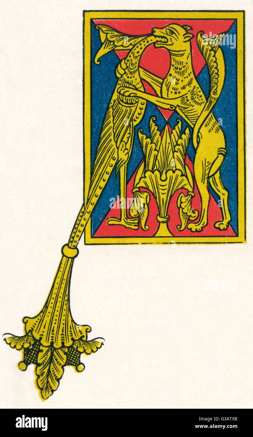Medieval Illuminated Letters High Resolution Stock Photography and