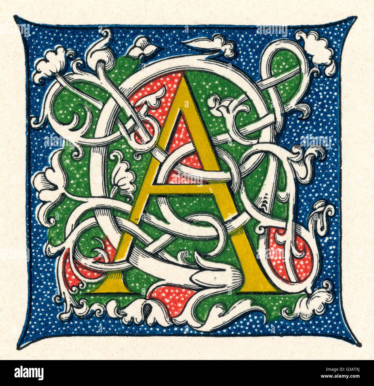 Medieval Illuminated Letter A