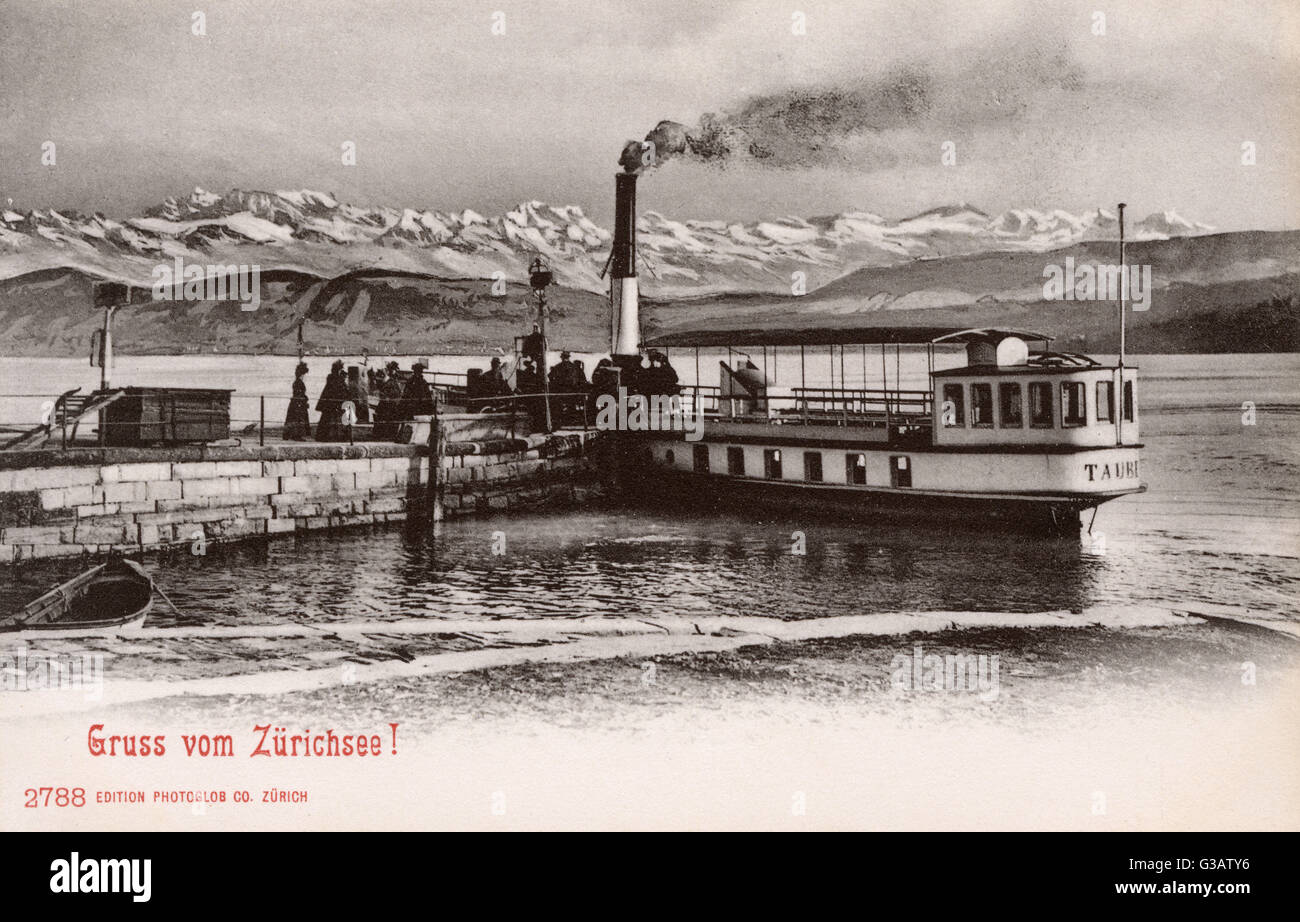 Zurich, Switzerland - Steam pleasure craft - Lake Zurich Stock Photo ...