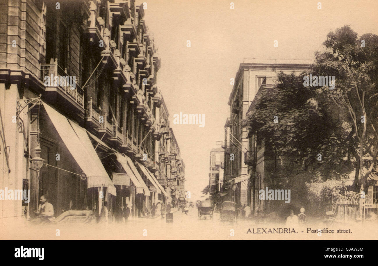 Alexandria, Egypt Post Office Street Stock Photo Alamy