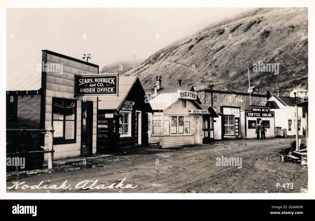 Street in Kodiak, Kodiak Island, Alaska, USA Stock Photo Alamy