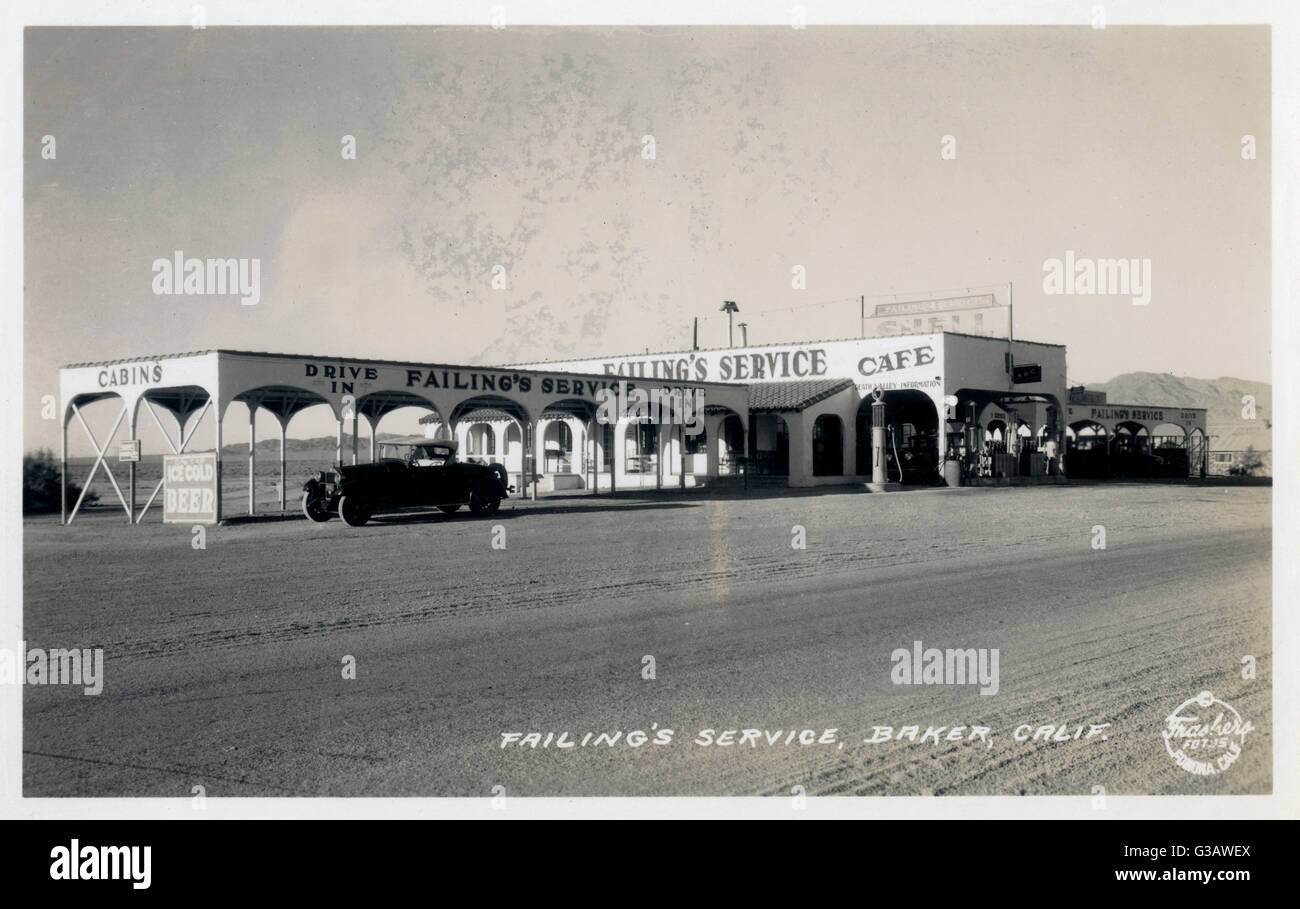 Failing's Service and Cafe, Baker, California, USA Stock Photo Alamy