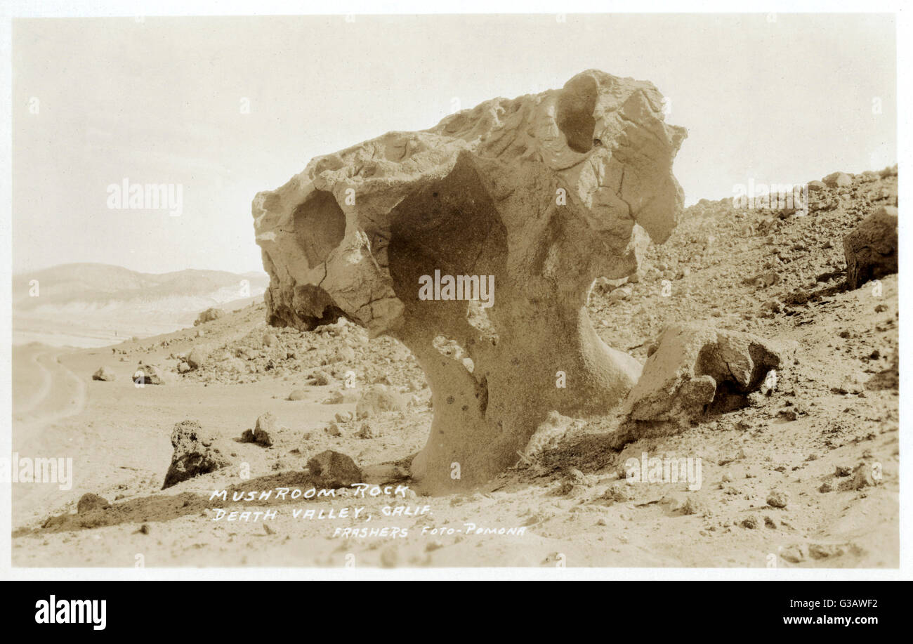 Mushroom Rocks In Death Valley Mushroom rock, Death Valley, California, USA Stock Photo - Alamy