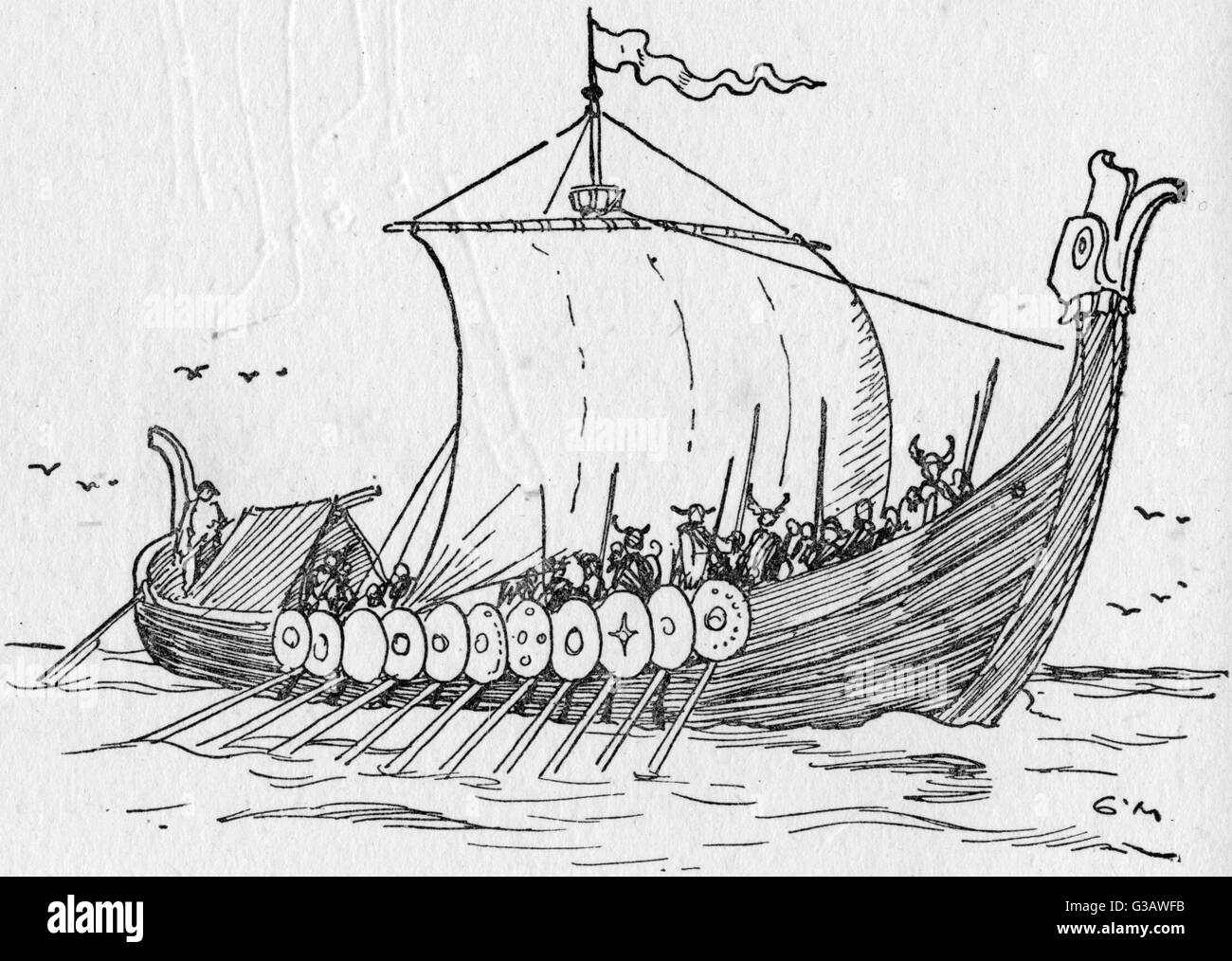 Viking Longship Stock Photo