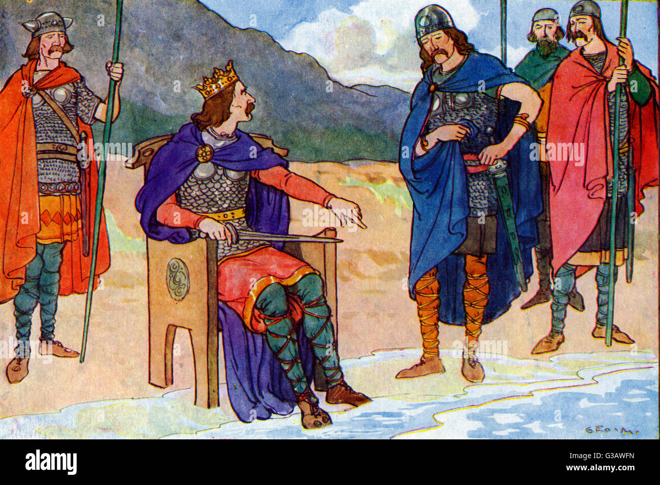 King Canute Stock Illustration - Download Image Now - Viking, King