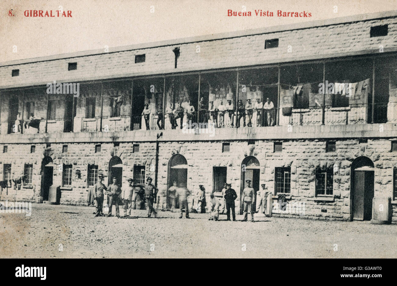 Buena Vista Barracks, Gibraltar Stock Photo