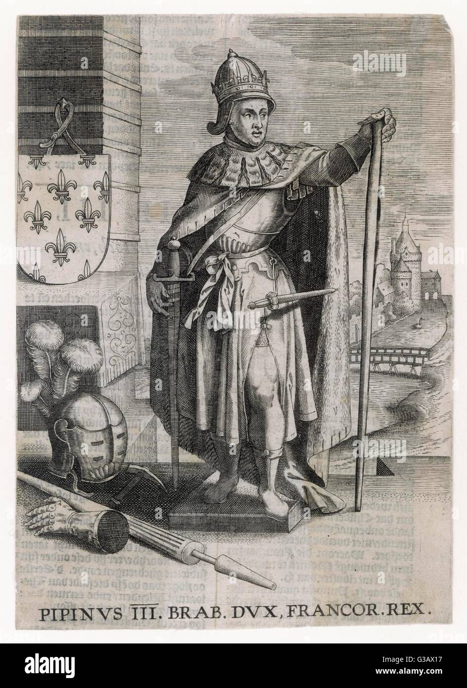 PEPIN LE BREF Duke of Brabant King of the Franks from 752 father Stock PEPIN LE BREF Duke of Brabant King of the Franks from 752 father Stock