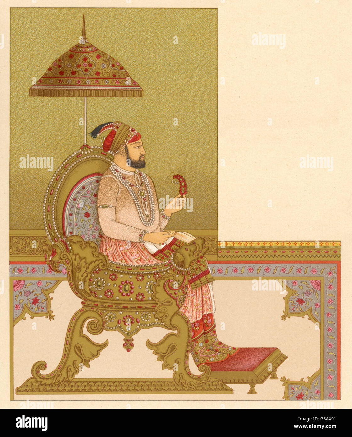 FARRUKHSIYAR  Mughal Emperor of India  (1717-19), assassinated       Date:     - 1719 Stock Photo