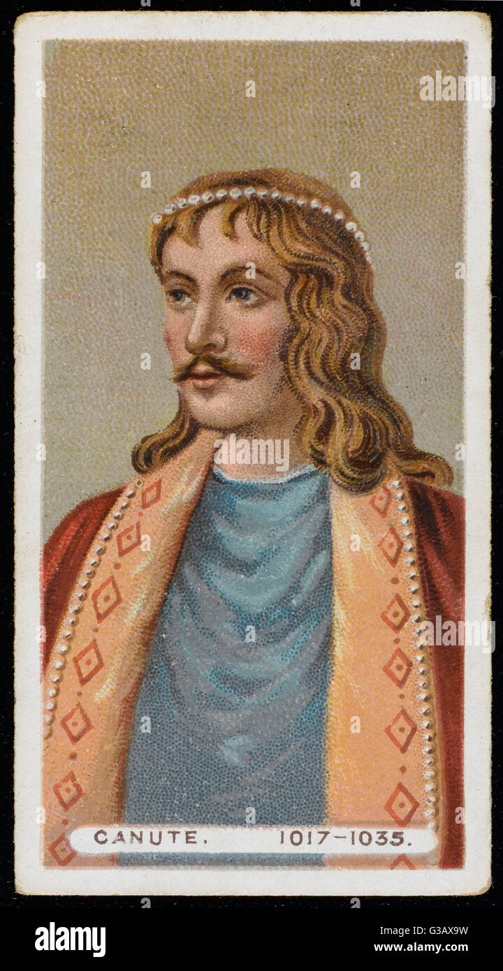 KING CNUT / CANUTE King of England (1016-35) and Denmark (1018-35). Date:  11th century Stock Photo - Alamy