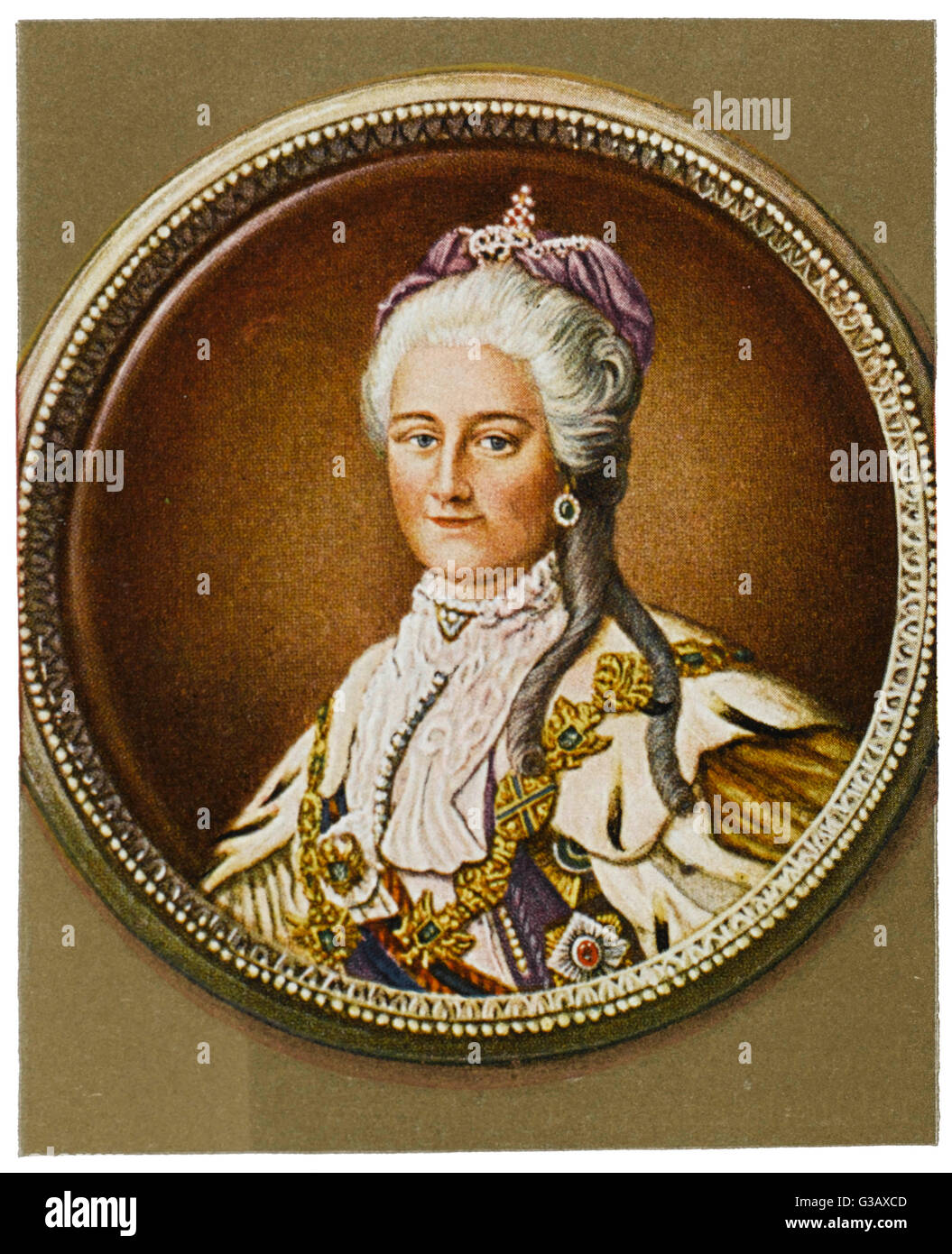 CATHERINE THE GREAT  Empress of Russia  (1762-96)       Date: 1729 - 1796 Stock Photo