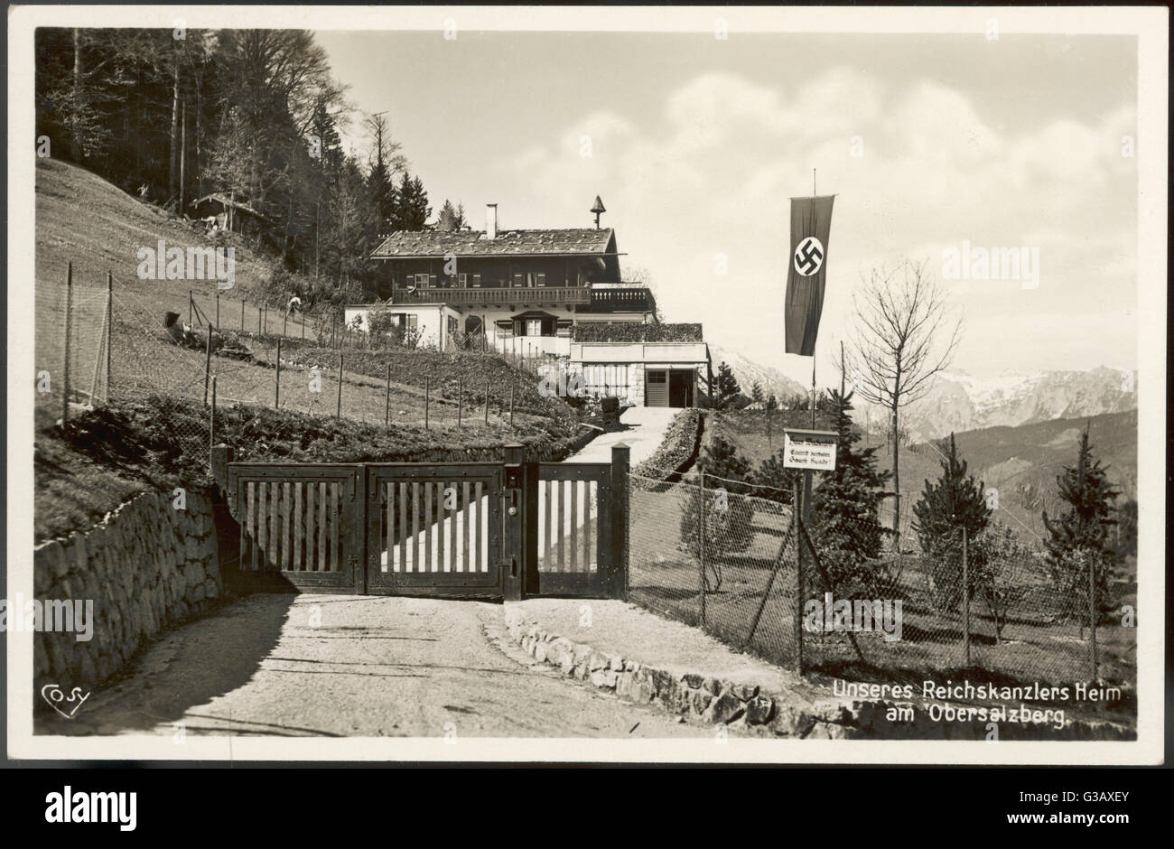The chaletlike upper part of his home, the Berghof (also known as the