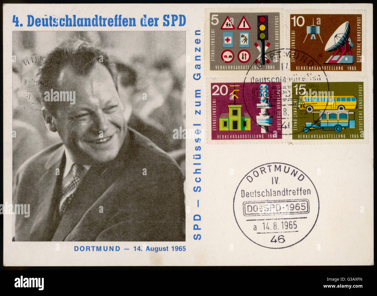 WILLY BRANDT German socialist statesman,  leader of Social Democrats,  mayor of Berlin, federal  chancellor 1969-74, Nobel  Peace Prize 1971     Date: 1913 - 1992 Stock Photo