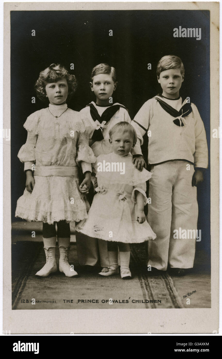 King George V & Queen Mary's children Stock Photo - Alamy