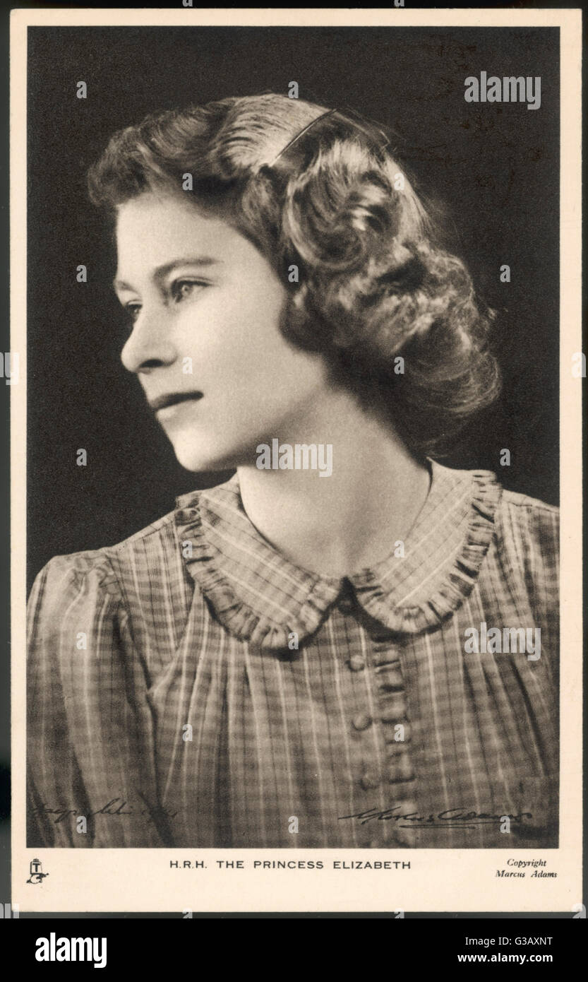 ELIZABETH II  as a young woman Stock Photo