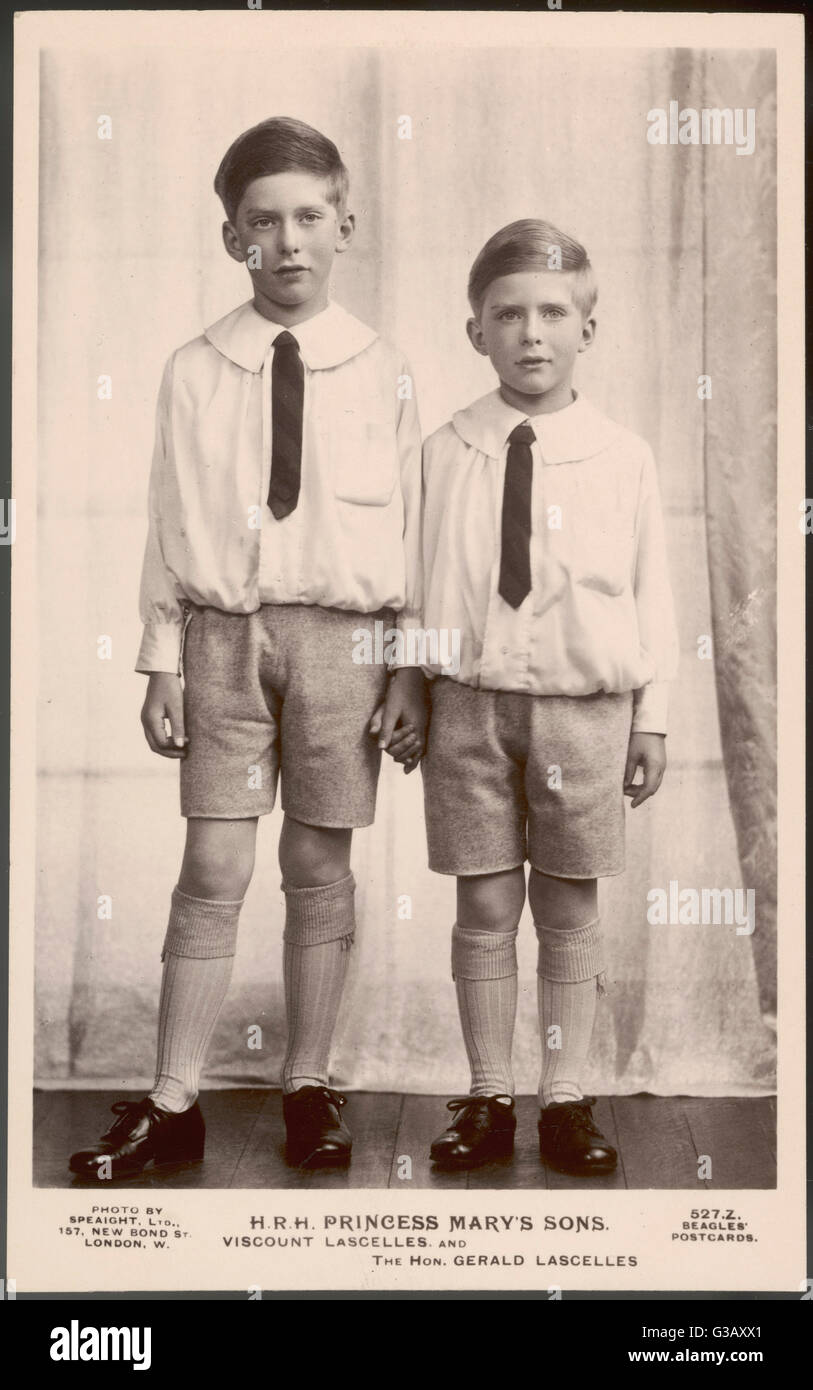 George Henry Hubert Lascelles Later 7th Earl Of Harewood Elder Son Of 6th Earl Harewood And Princess Mary With His Younger Brother Gerald David Born 1924 Date 1923 2011 Stock Photo Alamy