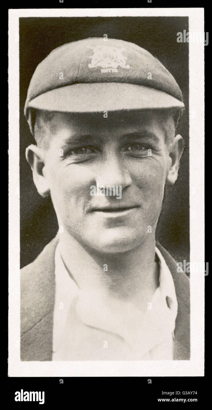 Harold Larwood, English  cricketer, famous for  his 'Bodyline' bowling (1904-95) Stock Photo