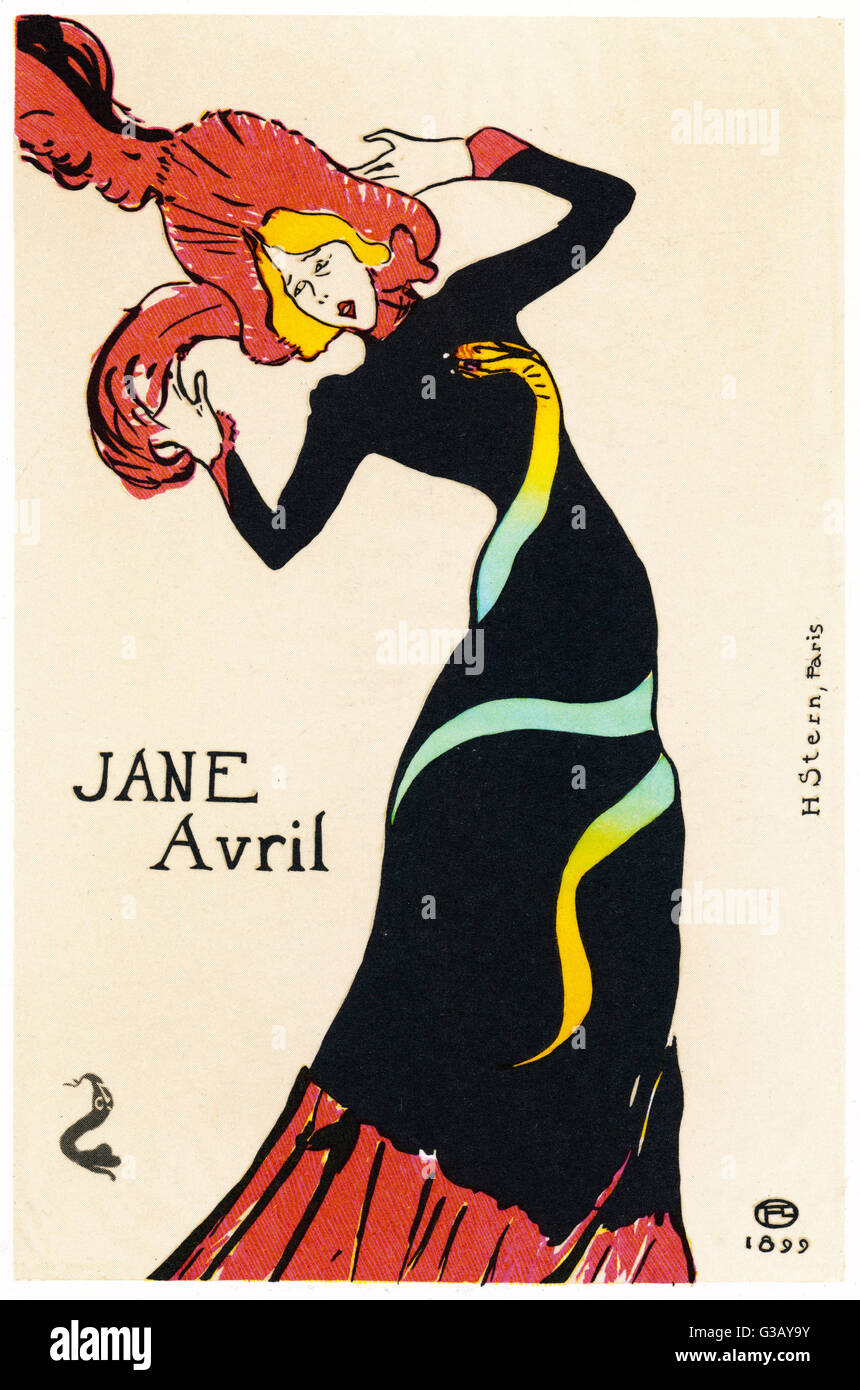 Jane Avril - Music hall performer Stock Photo