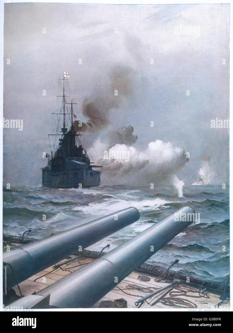 Lion in Bight of Heligoland naval battle, 1914 Stock Photo