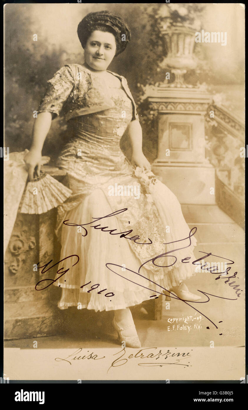 LUISA TETRAZZINI  Italian opera singer in 1909       Date: 1871 - 1940 Stock Photo