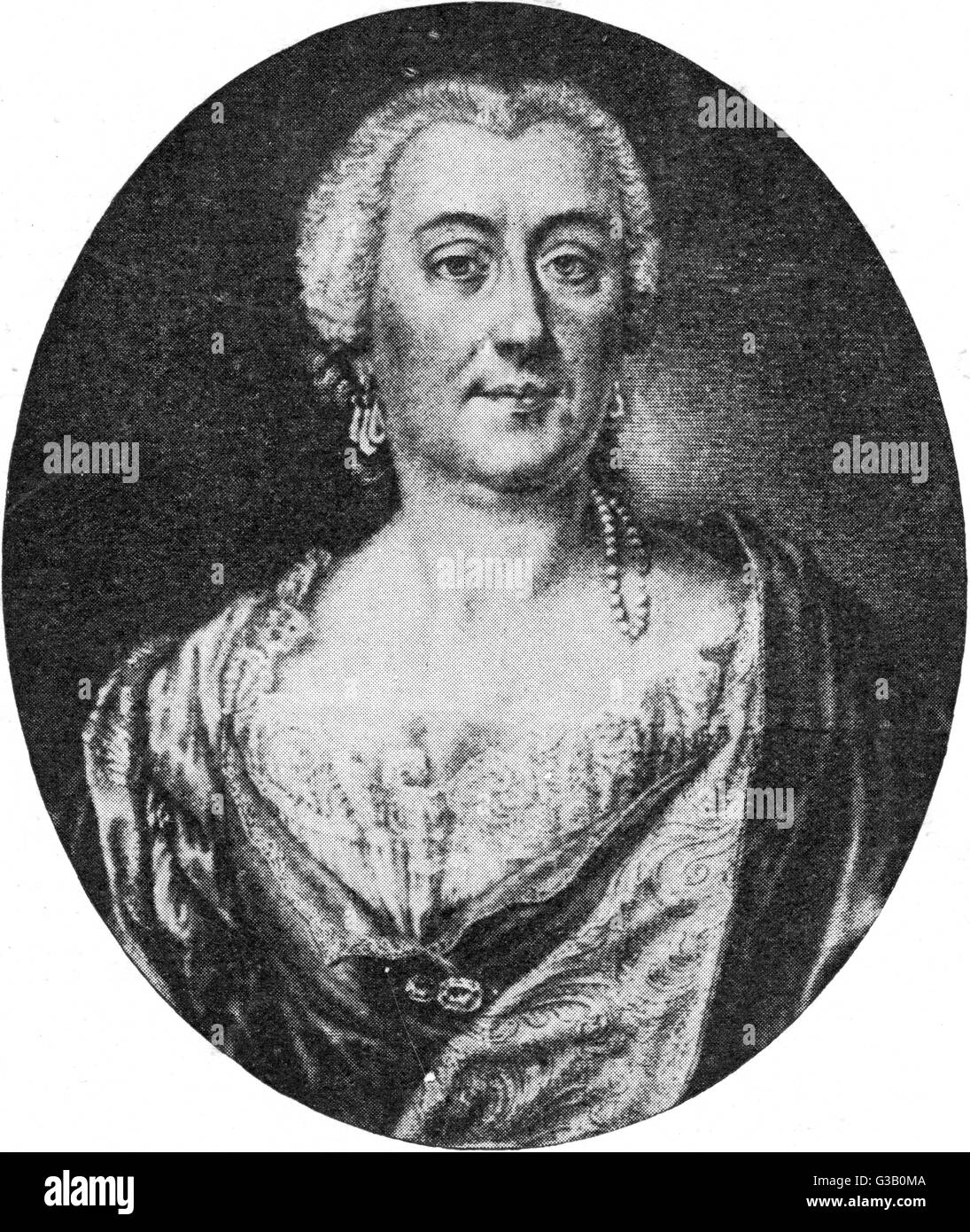 FAUSTINA BORDONI Italian mezzo-soprano,  prima donna of Handel operas,  who fought on stage with a  rival prima donna Francesca  Cuzzoni in 1727     Date: 1700 - 1781 Stock Photo